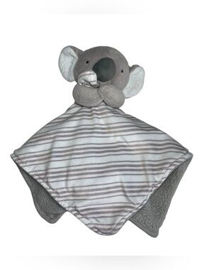 Carters Koala Bear Lovey 13” Security Blanket Stripes Gray Taupe Just One You